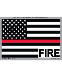 STICKER-FIRE,RED LINE,USA