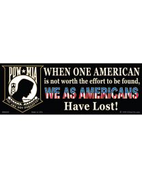 STICKER-POW*MIA,WHEN ONE