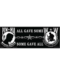 STICKER-POW*MIA,WOUND WARR