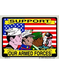 STICKER-USA,ARMED FORCES