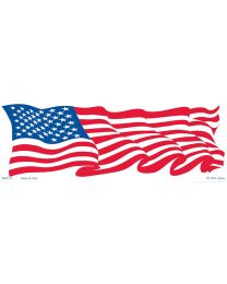 STICKER-USA FLAG,WAVY