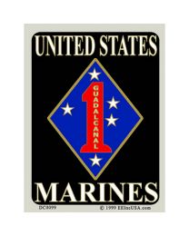 STICKER-U.S. MARINES,001ST DIV