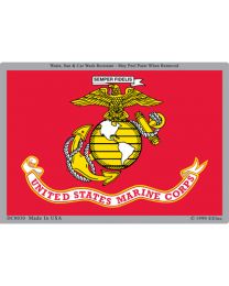 STICKER-U.S. MARINES FLAG