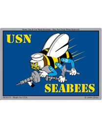 STICKER-U.S. NAVY,SEABEES